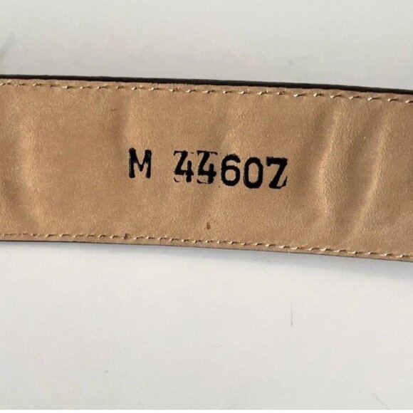 BRIGHTON Brown Pressed croc Leather belt with Silver hardware Size M - Picture 15 of 16